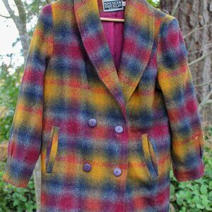 SOLD - Vintage Plaid Wool Coat